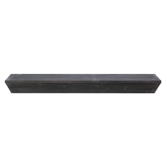 Large Black Wedge Wood Floating Wall Shelf